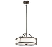 Lampadario Contemporaneo Emory Acciaio Bronzo Antico 3 Luci E27