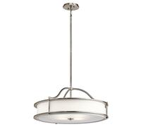 Lampadario Contemporaneo Emory Acciaio Peltro Classico 4 Luci E27
