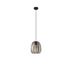 Lampadario Contemporaneo Encinitos Piccolo 1 Luce Acciaio Nero E Oro