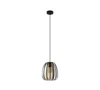 Lampadario Contemporaneo Encinitos Piccolo 1 Luce Acciaio Nero E Oro