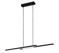 Lampadario Contemporaneo Fraioli-Z Alluminio Nero 2 Luci Led 17W 4800Lm