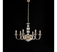 Lampadario Contemporaneo Franz Cristallo Oro 6 Luci E14