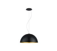 Lampadario Contemporaneo Gaetano 1 Luce Acciaio Nero E Oro