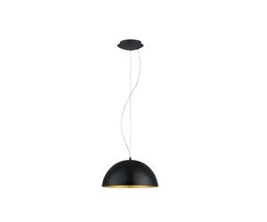 Lampadario Contemporaneo Gaetano 1 Piccolo 1 Luce Acciaio Nero E Oro