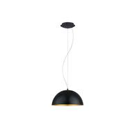 Lampadario Contemporaneo Gaetano 1 Piccolo 1 Luce Acciaio Nero E Oro