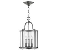 Lampadario Contemporaneo Gentry Acciaio Peltro Vetro 4 Luci E14