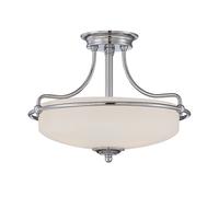 Lampadario Contemporaneo Griffin Metallo Nichel Antico 3 Luci E27