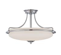 Lampadario Contemporaneo Griffin Metallo Nichel Antico 4 Luci E27