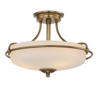 Lampadario Contemporaneo Griffin Metallo Ottone Anticato 3 Luci E27