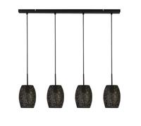 Searchlight Lampada a sospensione Laser, nero, metallo, a 4 luci, E27 Searchlight