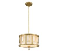 Lampadario Contemporaneo Lemuria Acciaio Oro Anticato 2 Luci E27