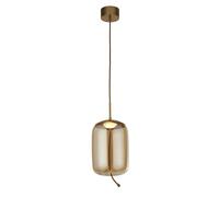 Lampadario Contemporaneo Lisbona Acciaio Ottone Vetro Argento Led 6W 2700K