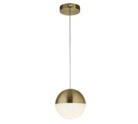 Lampadario Contemporaneo Marmi Acciaio Oro Trasparente Led 22W 4000K