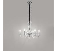 Lampadario Contemporaneo Metallo Bougie Trasparente 6 Luci E14