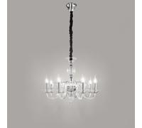 Lampadario Contemporaneo Metallo Bougie Trasparente 6 Luci E14 Piccolo