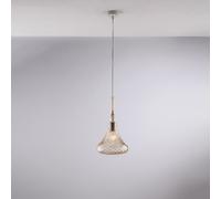 Lampadario Contemporaneo Nemesi Metallo Ambra 1 Luce E27