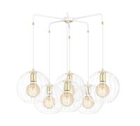 Lampadario Contemporaneo Omoikane Acciaio Bianco 6 Luci E27 Ip20 [EEK: A++]