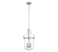 Lampada a sospensione plafoniera lampada a sospensione vetro metallo D 33 cm nichel 3 fiamme