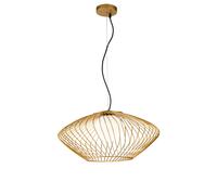 Lampadario Contemporaneo Plec Metallo Oro 1 Luce Led Diffusore Vetro Bianco