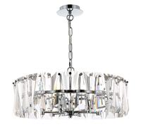 Lampadario Contemporaneo Puntes Metallo Cromo 6 Luci