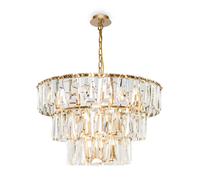 Lampadario Contemporaneo Puntes Metallo Oro 18 Luci
