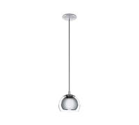 Lampadario Contemporaneo Rocamar 1 Luce Acciaio Cromo