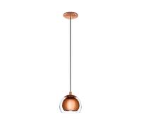 Lampadario Contemporaneo Rocamar 1 Luce Acciaio Rame