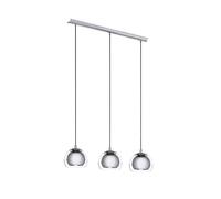 Lampadario Contemporaneo Rocamar 3 Luci Acciaio Cromo E
