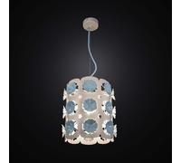 LAMPADARIO CONTEMPORANEO TAGLIO A LASER BIANCO E AZZURRO A 1 LUCE BGA 2548/P20