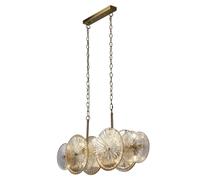 Lampadario Contemporaneo Wagon Wheel Acciaio Adjustable Vetro 10 Luci G9