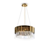 Lampadario Contemporaneo Wonderland Acciaio Oro 4 Luci Diffusori Vetro
