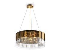 SOSPENSIONE WONDERLAND OTTONE CON CRISTALLI TRASPARENTI 6 LUCI