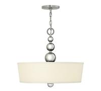 Lampadario Contemporaneo Zelda In Acciaio Nichel Lucido Vetro 3 Luci E27