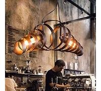 Lampadario creativo americano Moda retrò Lampadario in ferro battuto Cafe Personalità Ristorante Lampadario Lampadario a sospensione retrò a 2 teste Vintage E27 Lampada a spirale in stile industriale