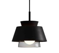 Lampadario creativo in metallo e vetro, lampada a sospensione in stile industriale americano, lampadario a testa singola con attacco E27, apparecchi di illuminazione decorativi per soggiorno, corridoi