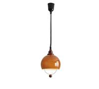 Lampadario creativo moderno a scomparsa di metà secolo, lampadario nordico in legno massello, vetro ambrato for cucina, comodino, sala da pranzo, corridoio