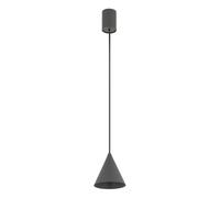 Lampadario Cucina Metallo Conico Ombra Grigia GU10 Ø11 Cm Lampada Da Tavolo