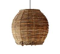 Lampadario da Comodino Moderno ed Elegante in Vimini e Rattan, Lampada a Sospensione, Lampada da soffitto in bambù Intrecciato Vintage, Illuminazione Decorativa da soffitto, Lampada in ratta