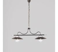 Lampadario da cucina bilanciere in ferro battuto 2 luci sala pranzo bon-378