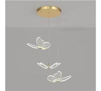 Lampadario da Edificio Duplex Illuminazione a Sospensione Lampada da Soggiorno - Lampada da Arte a Farfalla Rossa Decorazioni per la casa Decorative in Stile Loft, Lampadario Moderno a LED