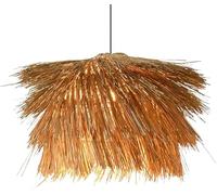 Lampadario da esterno in rattan, con paralume, in stile pastorale del sud-est asiatico, stile costiero, per soggiorno, spiaggia, ristorante