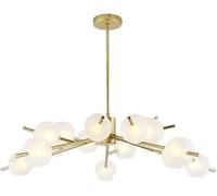 Lampadario da Soffitto a 15 Luci,Dari a Led,Dari in Ottspazzolato Di Metà Secolo, Regolabili per Soggiorno, Camera da Letto, Casa, Moderna Plafoniera in Metallo, Oro 15 Luci, Oro 9 Luci/Oro/15 Luci