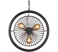 LAMPADARIO DA SOFFITTO A SOSPENSIONE FORMA DI RUOTA LAMPADA LUCE LED STILE RETRO