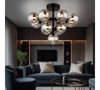 Lampadario Da Soffitto Con Sfere Di Vetro Fumè D 56 Cm [EEK: Inaditato]