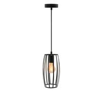 Lampadario da soffitto e27 di forma ovale nero o bianco portalampada sospensione [EEK: A]
