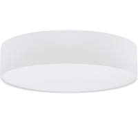 Plafoniera Moderna Pasteri Acciaio Bianco Stoffa 3 Luci E27 Ip20