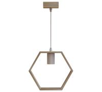 Lampadario da soffitto Hive Marrone in legno 1 x E27 Aigostar