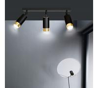 Emibig Hiro lampada da soffitto 3x8 W nero-oro 965/3
