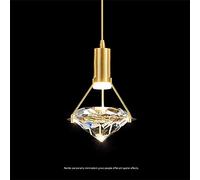 Lampadario da soffitto - Lampada a Sospensione a LED in Cristallo da Comodino per Camera da Letto Moderna, Decorazione da Parete per Soggiorno, lampadario a Testa Singola, Lampada a sospensi