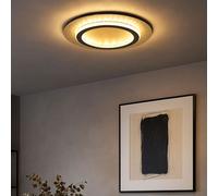 Lampadario Da Soffitto Lampada Da Soggiorno LED Cristalli Chiari CCT Oro Nero